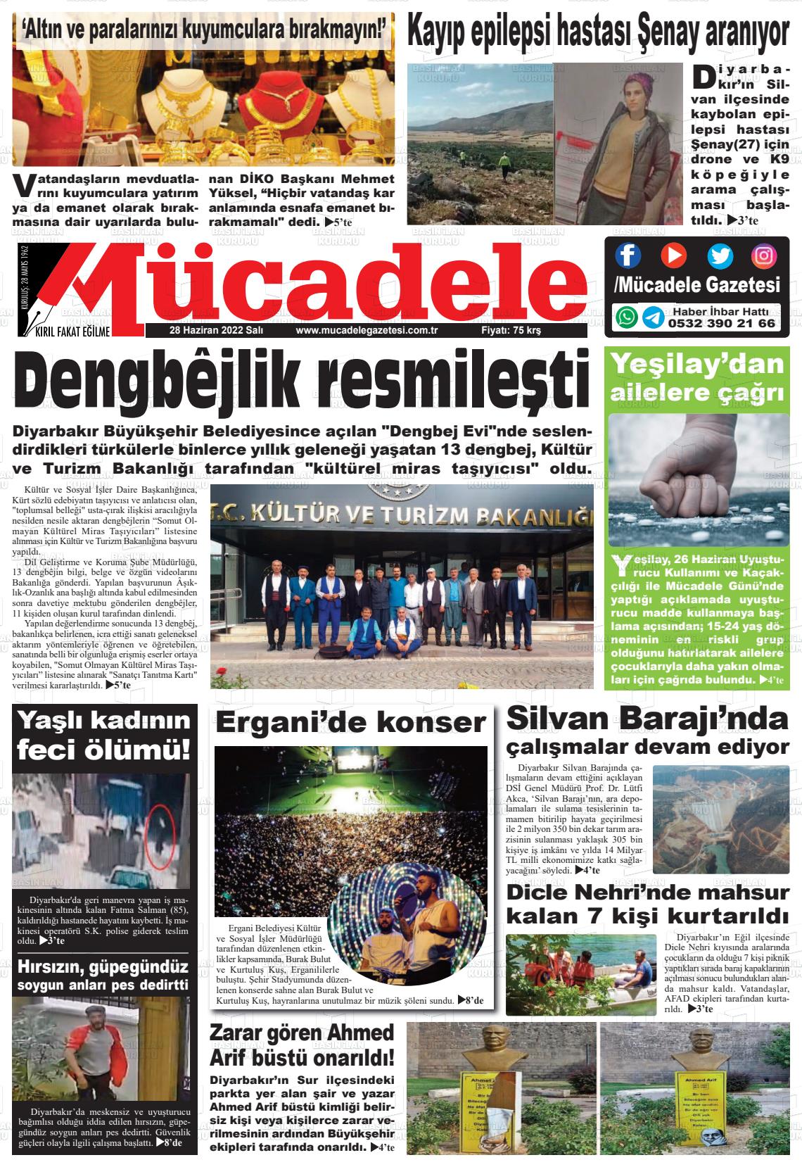 28 Haziran 2022 Mücadele Gazete Manşeti