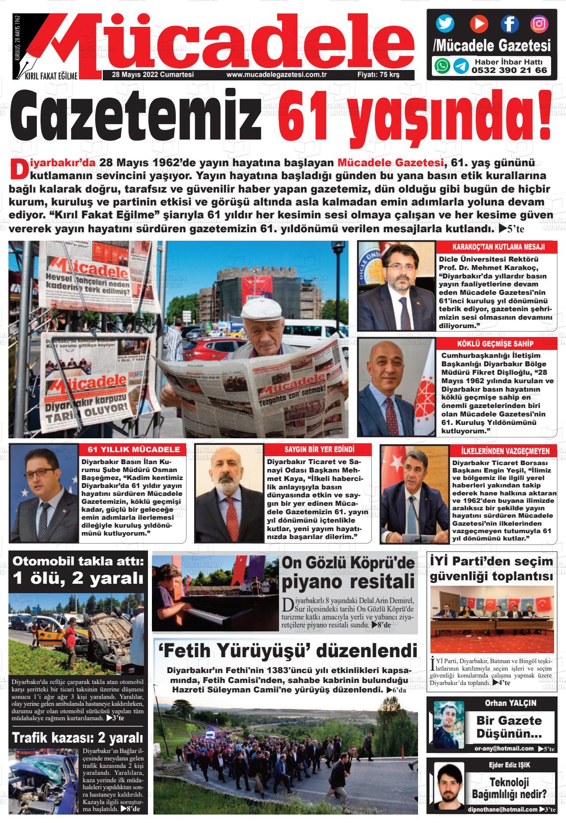 28 Mayıs 2022 Mücadele Gazete Manşeti
