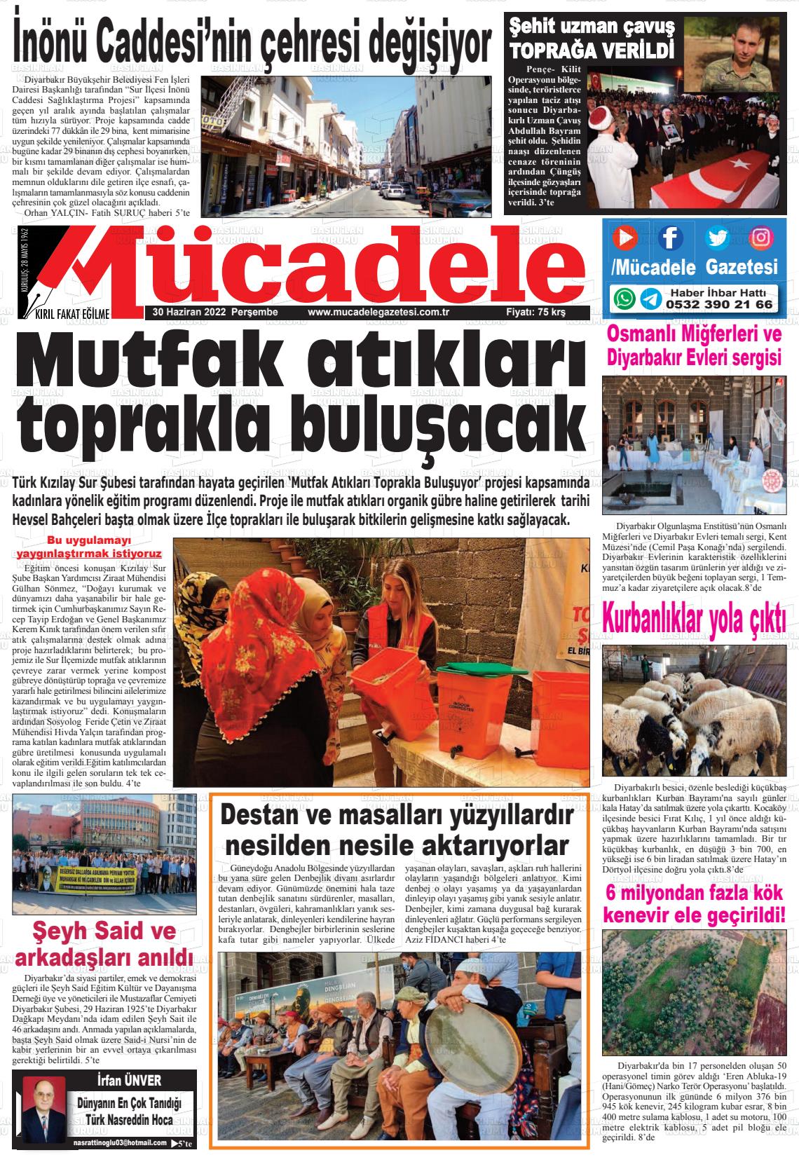 30 Haziran 2022 Mücadele Gazete Manşeti