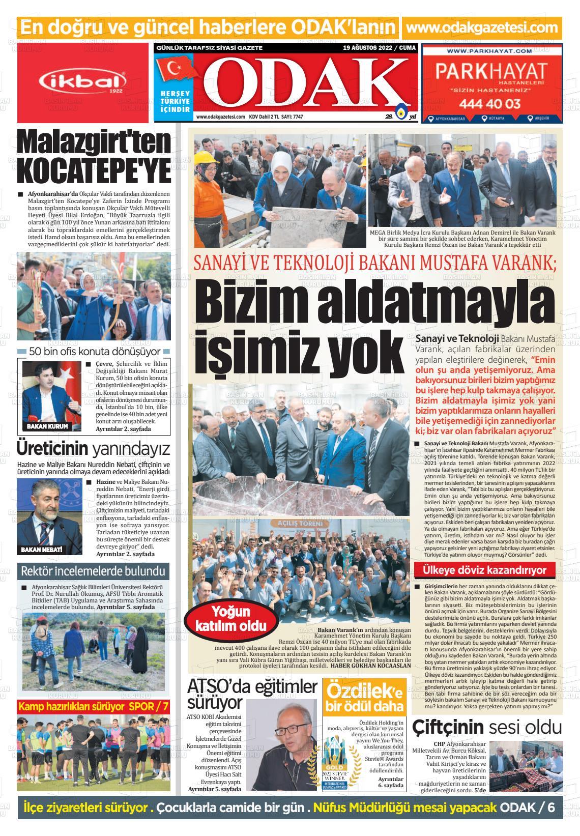 Odak Gazete Manşeti