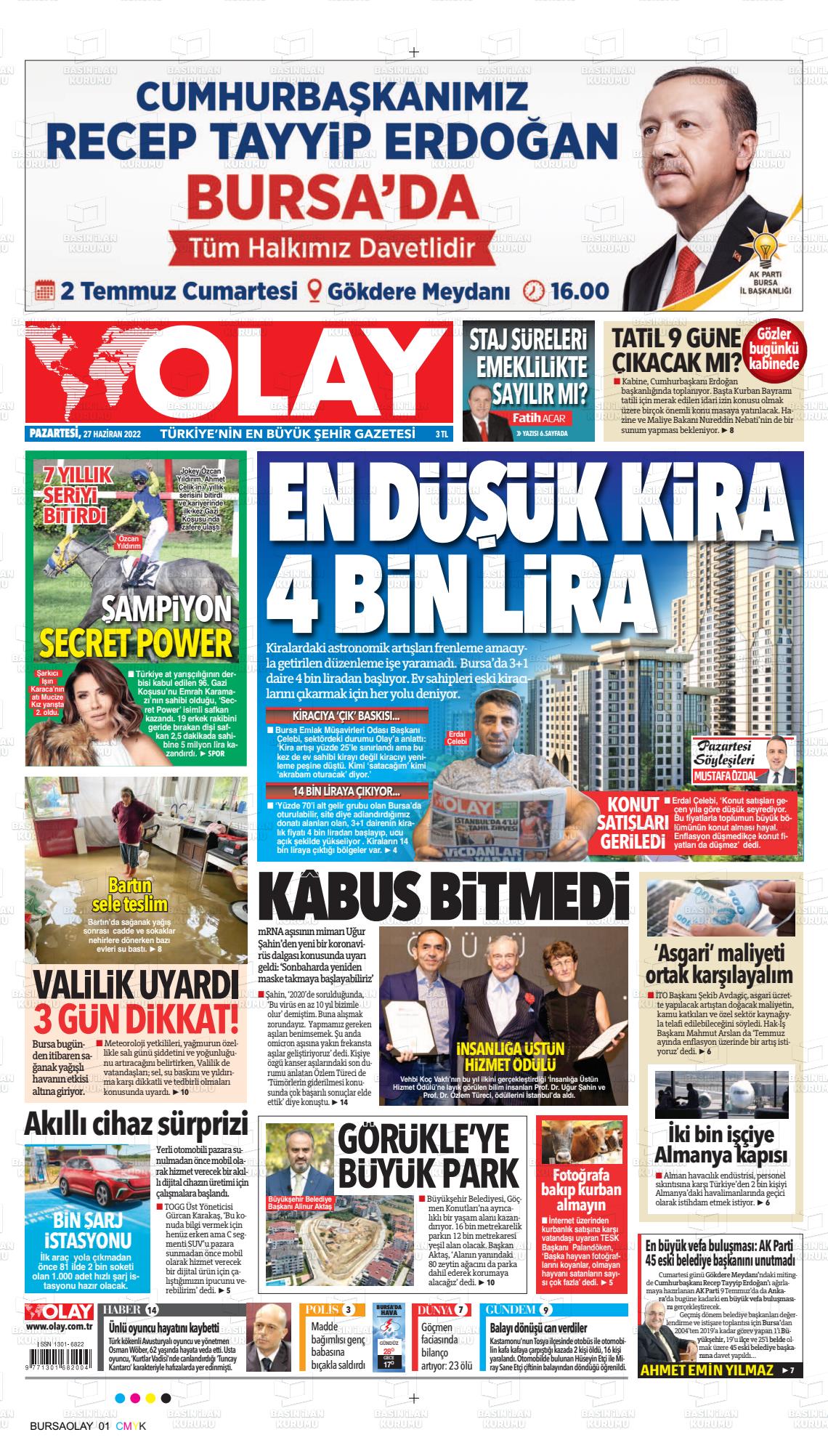 Olay Gazete Manşeti