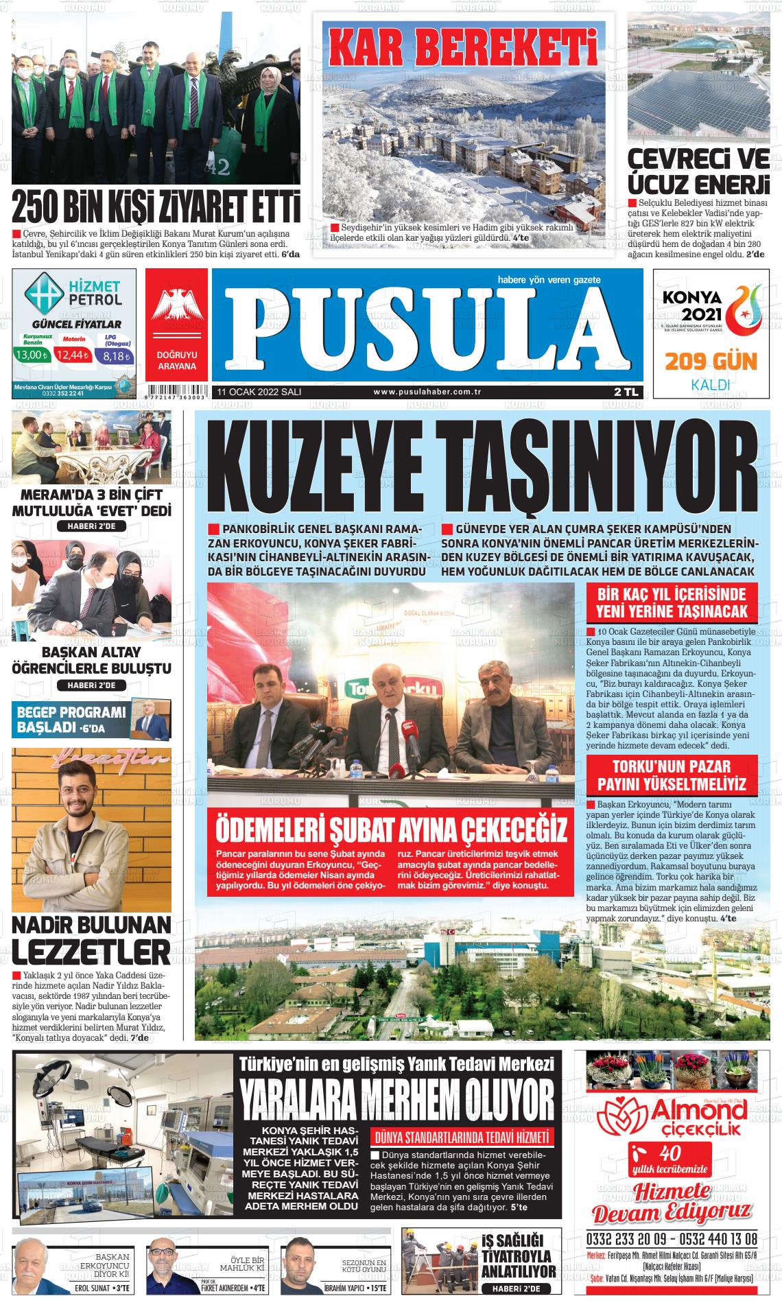 11 Ocak 2022 Pusula Haber Gazete Manşeti