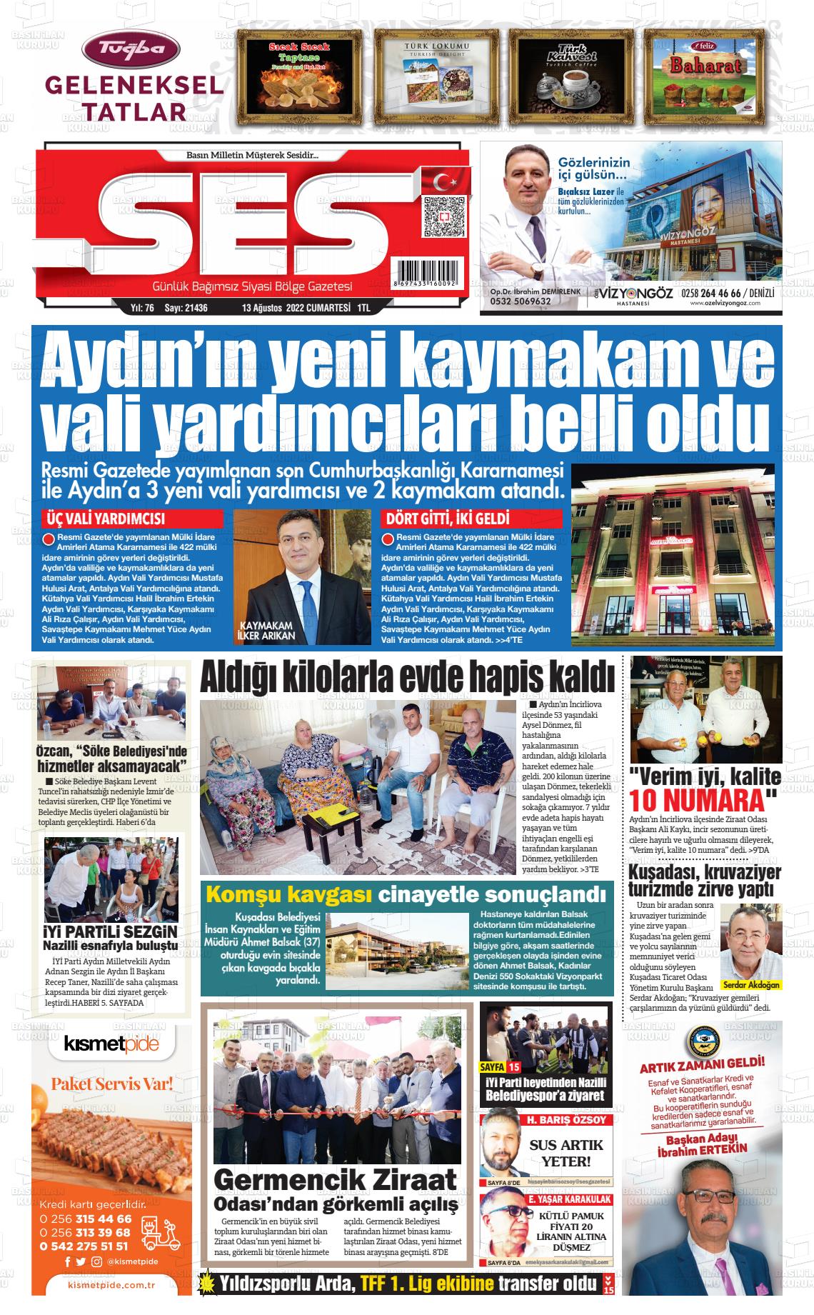 Aydın SES Gazete Manşeti