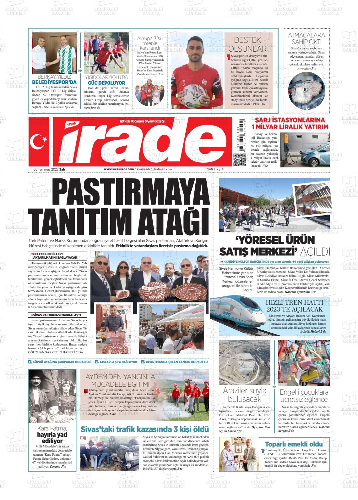 05 Temmuz 2022 İrade Gazete Manşeti
