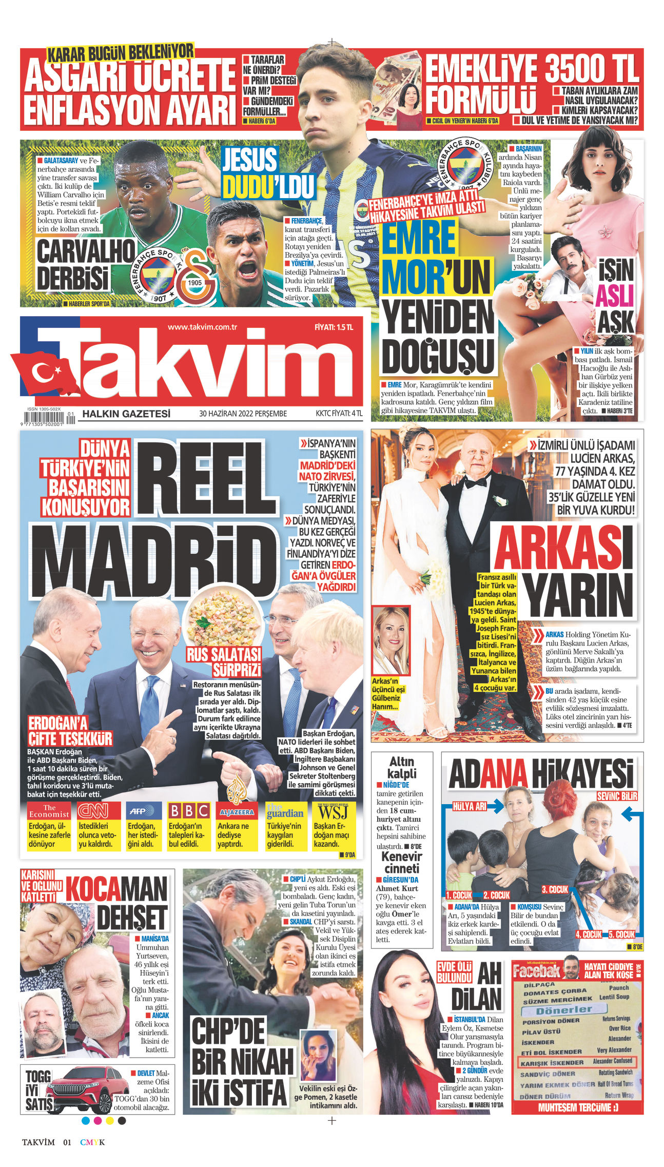 Takvim Gazete Manşeti