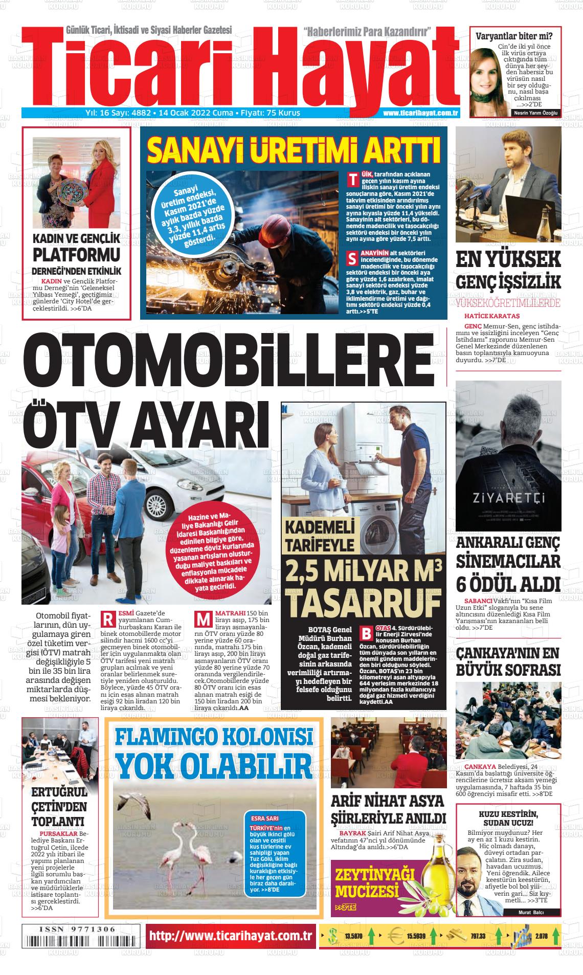 Ticari Hayat Gazete Manşeti