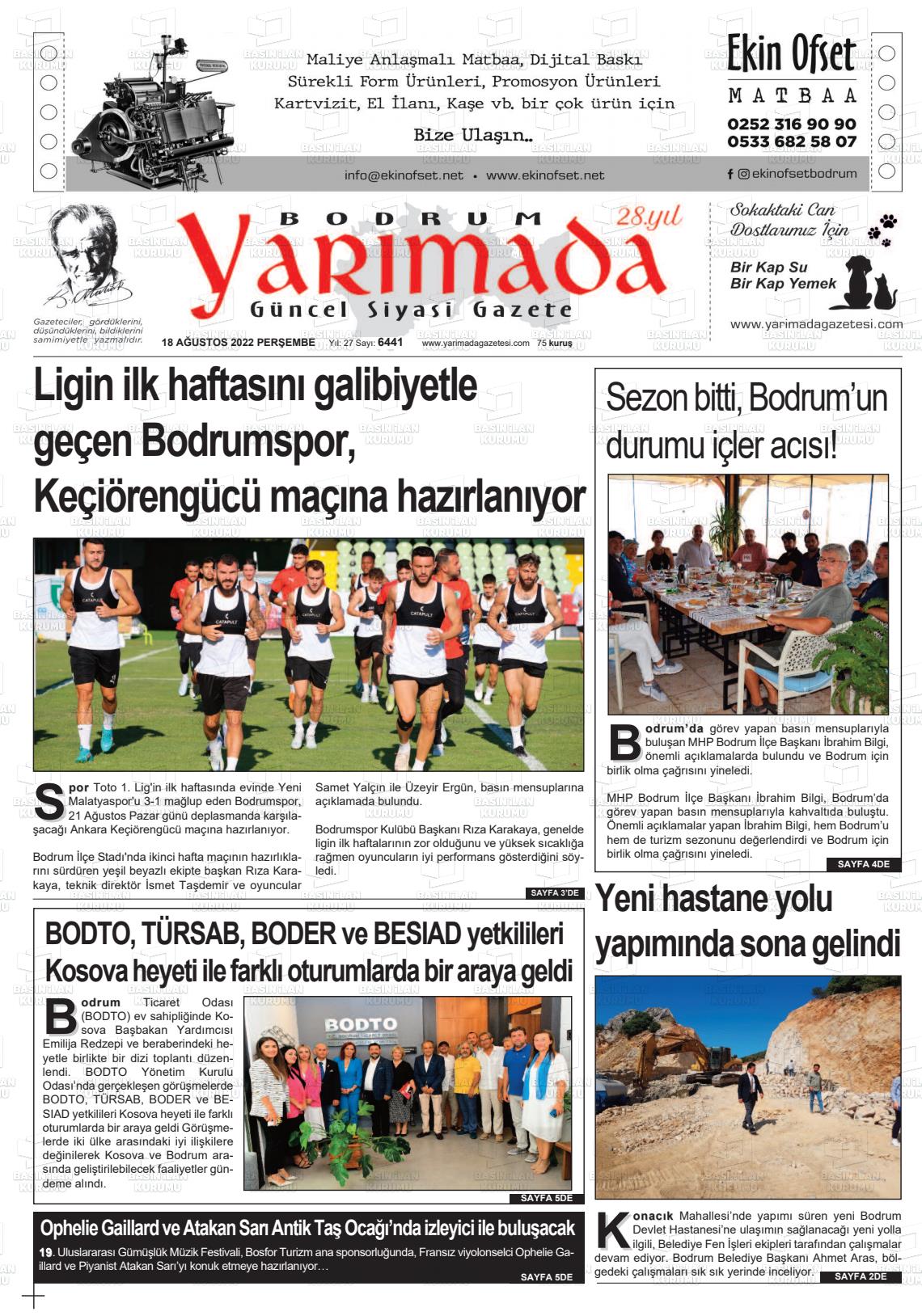 Bodrum Yarimada Gazete Manşeti