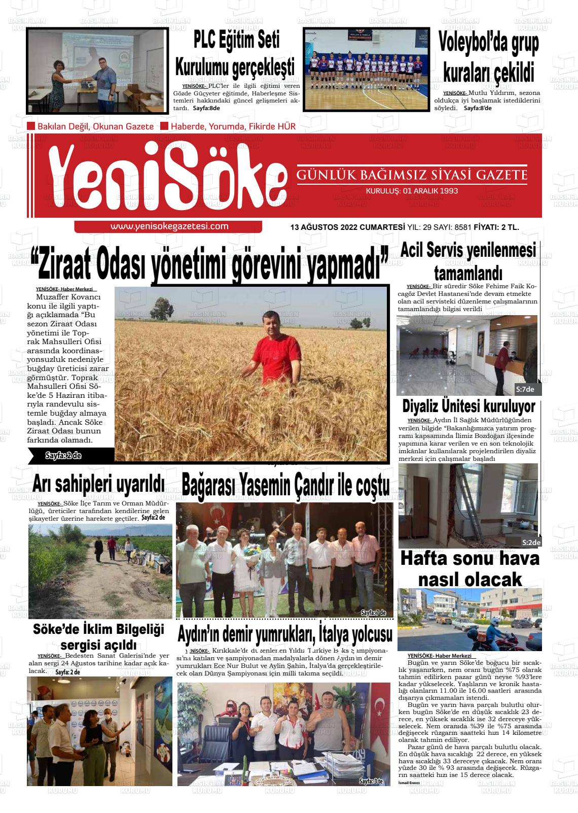 Yeni Söke Gazete Manşeti